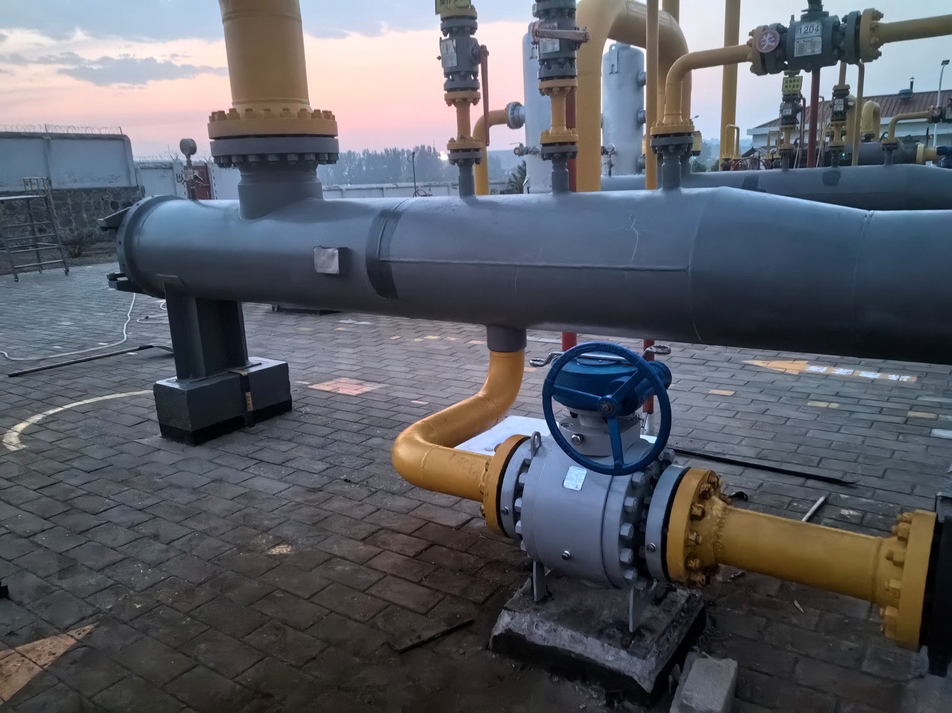 BridgeFlow valve installed in natural gas pipeline facility showing field deployment
